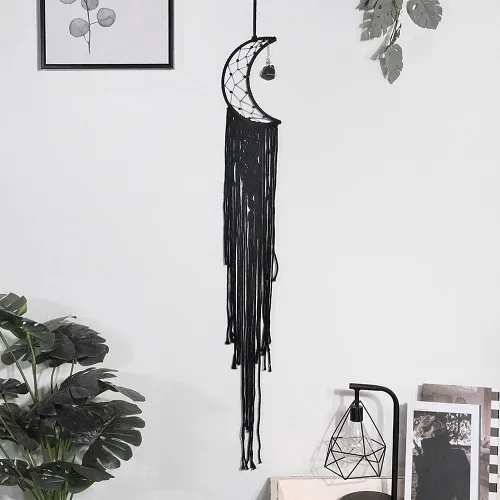 Sun And Moon Black Dream Catcher by Veasoon