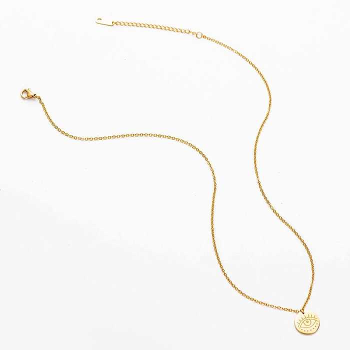 Evil Eye Gold Pendant Necklace