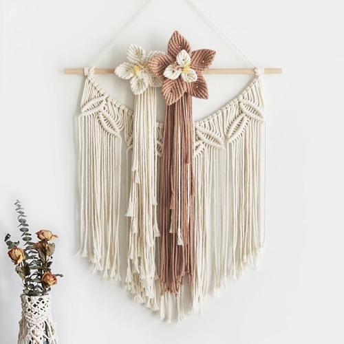 Floral Macrame Wall Hanging by Veasoon