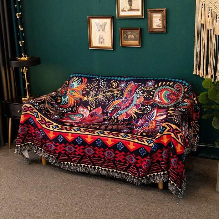 Bohemian Design Throw Blanket by Veasoon