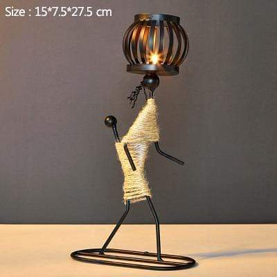 Handmade Figurines Metal Candlesticks by Veasoon