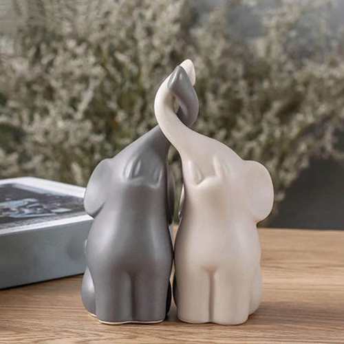 Elephant Couple Statues by Veasoon