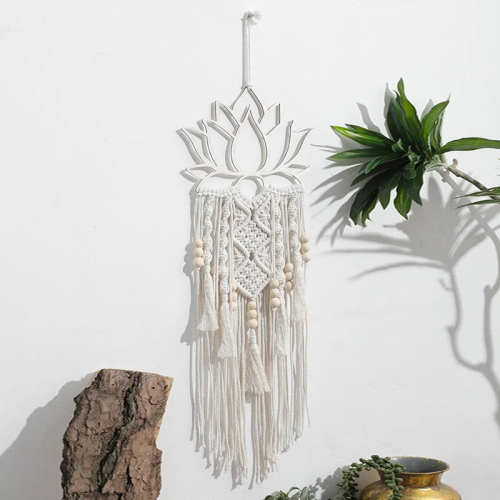 Lotus Flower Macrame Wall Hanging by Veasoon