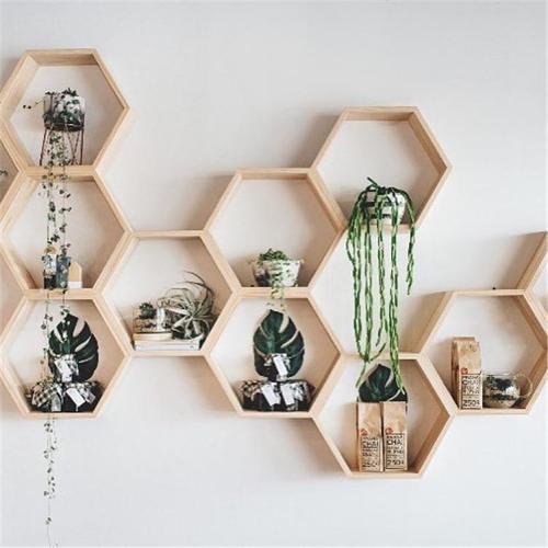 Hexagon Wall Shelf by Veasoon