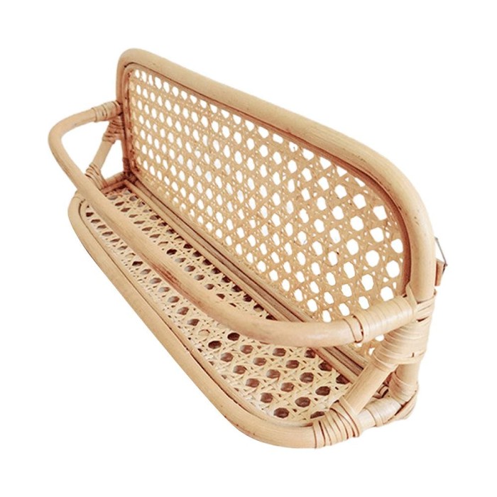 Koa Rattan Display Wall Shelf by Veasoon