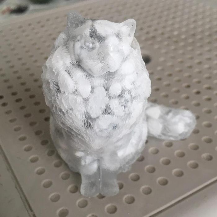 Natural Crystal Lady Cat Carving by Veasoon