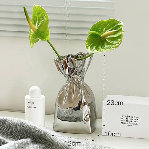 Pleated Ceramic Vase