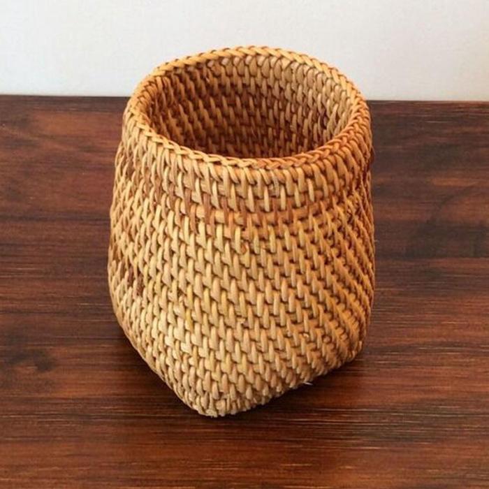 Rattan Bucket Organizer by Veasoon