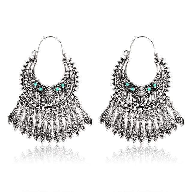 Ethnic Tasseled Drop Earrings