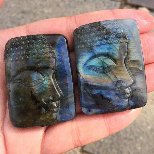 Labradorite Buddha Carved Healing Crystal by Veasoon
