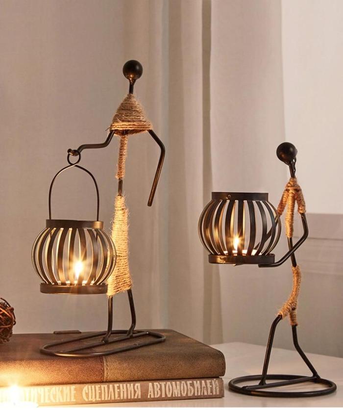 Handmade Figurines Metal Candlesticks by Veasoon