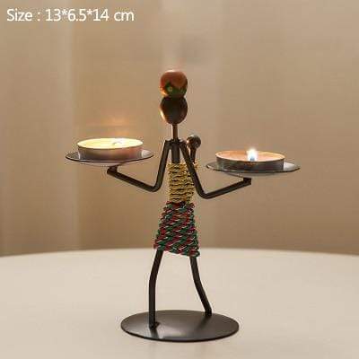 Handmade Figurines Metal Candlesticks by Veasoon