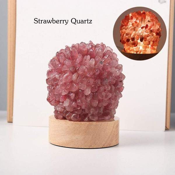 Rock Quartz Crystal Lamp by Veasoon