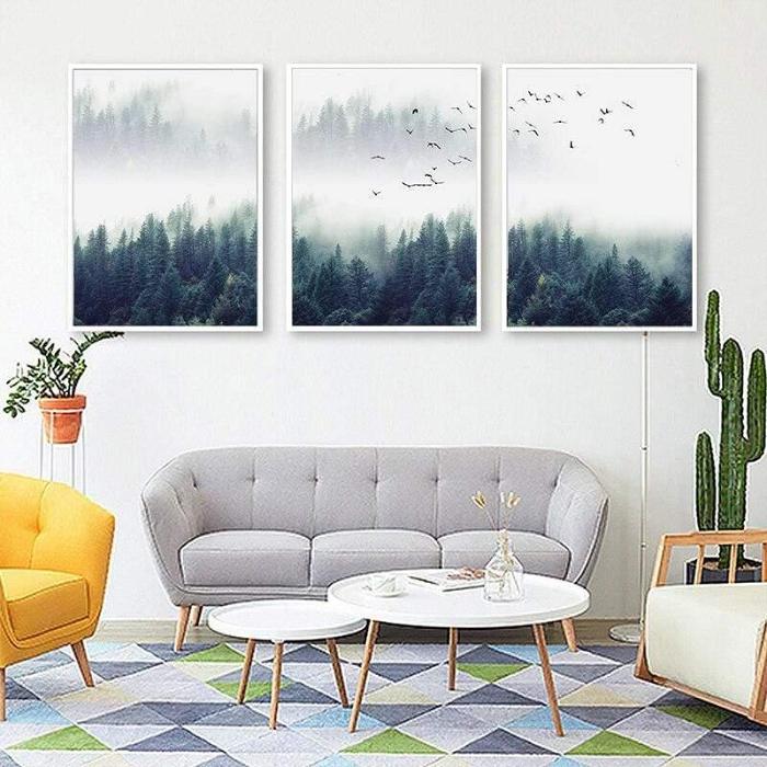 3 Piece Nordic Forest Landscape Wall Art by Veasoon