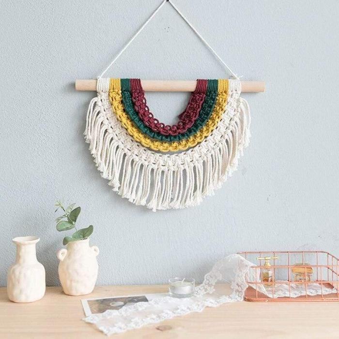Adana Macrame Hanging Wall Art by Veasoon