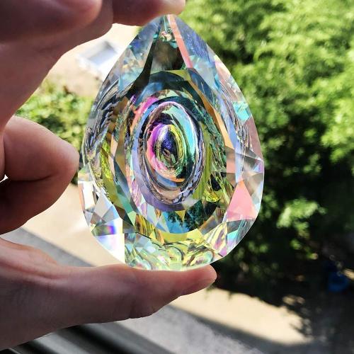 Large Hanging Crystal Prism Ornament by Veasoon
