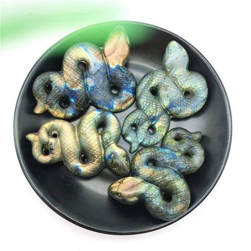 Labradorite Snake Carving by Veasoon