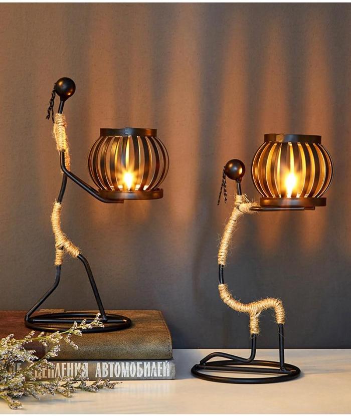 Handmade Figurines Metal Candlesticks by Veasoon