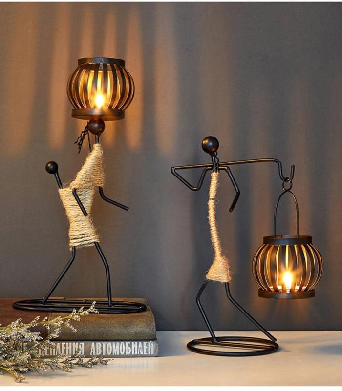 Handmade Figurines Metal Candlesticks by Veasoon