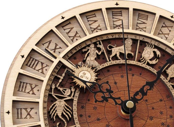 Zodiac Signs Wooden Wall Clock by Veasoon