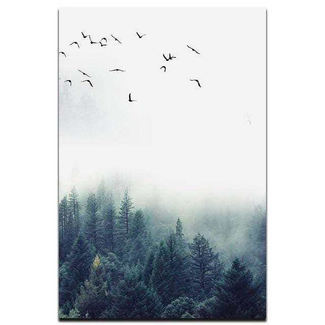 3 Piece Nordic Forest Landscape Wall Art by Veasoon