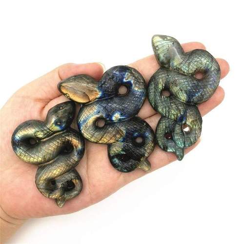 Labradorite Snake Carving by Veasoon