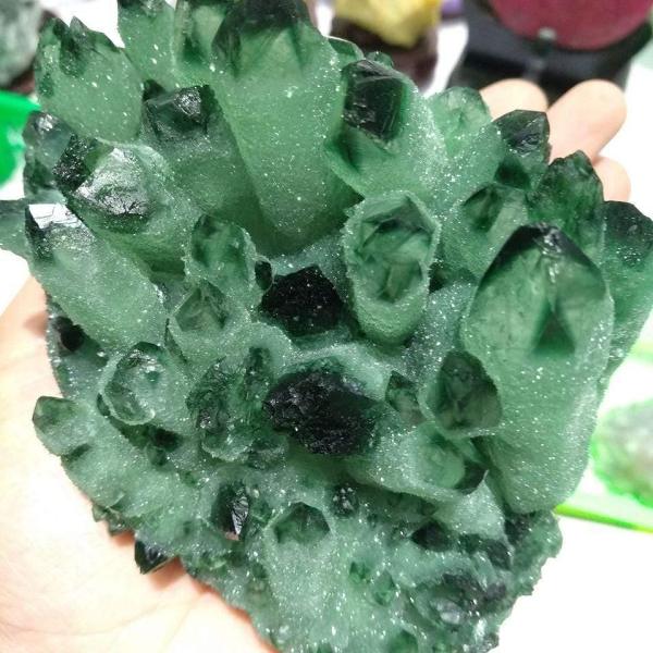 680g Green Phantom Quartz Crystal by Veasoon