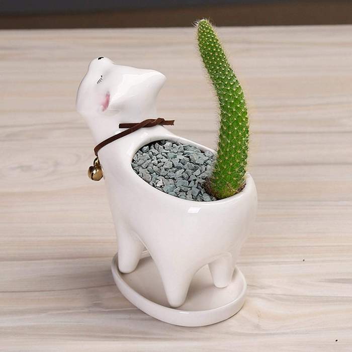 Cute Cat Planter Pot by Veasoon