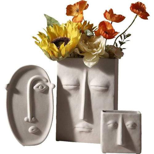 Human Face Flower Pots by Veasoon