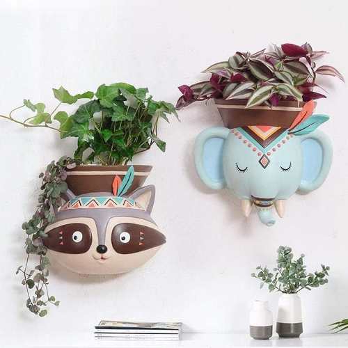 Animal Shaped Wall Mounted Planters by Veasoon
