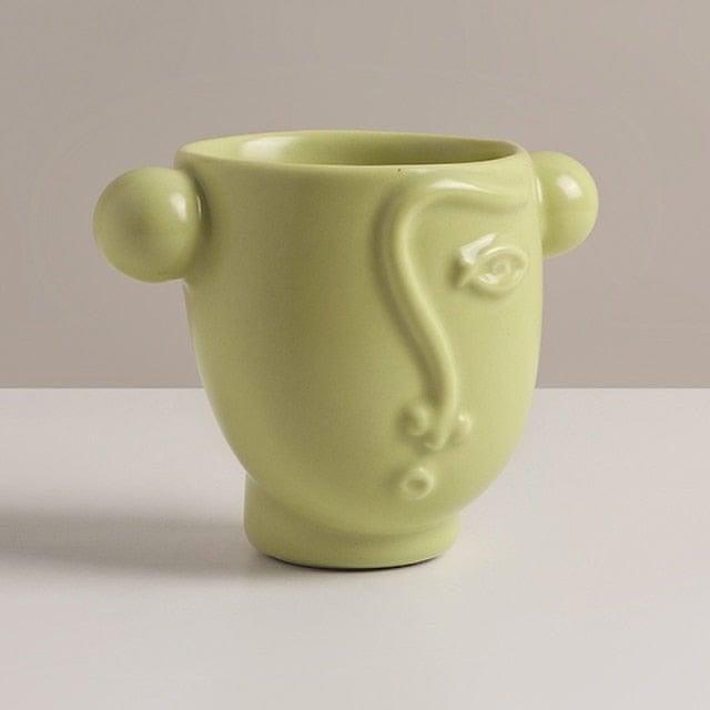 Abstract Face Ceramic Mugs (3 Colors) by Veasoon