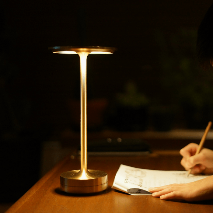 Cordless Metallic LED Table Lamp by Veasoon