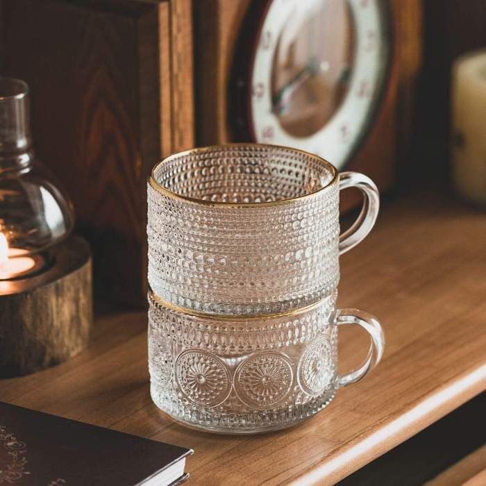 Nordic Elegant Glass Cups by Veasoon