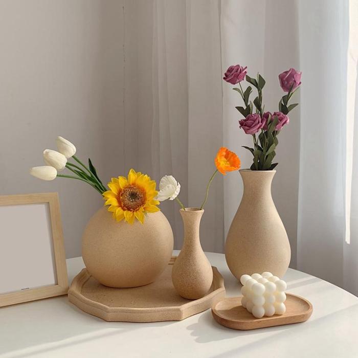 Retro Wooden Vases by Veasoon