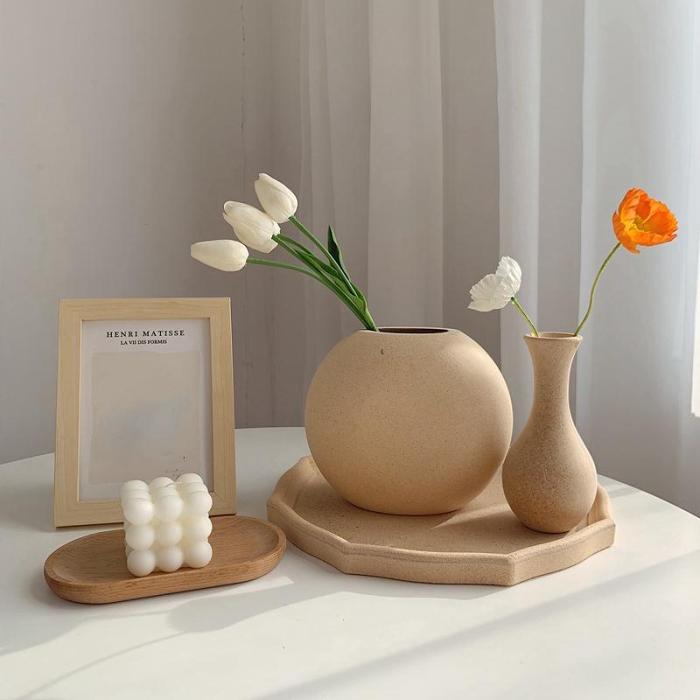 Retro Wooden Vases by Veasoon