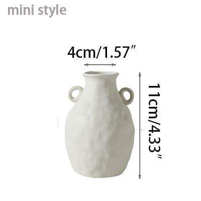 Minimalist White Flower Vases by Veasoon