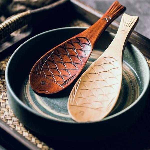 Wooden Fish Rice Spoon by Veasoon