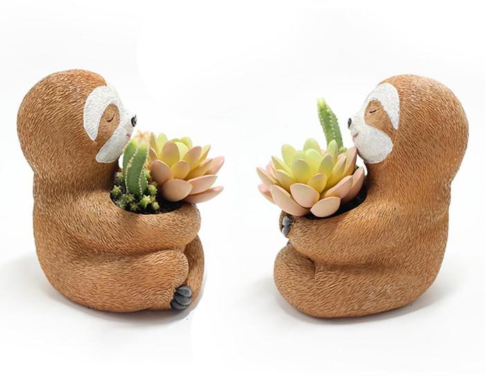 Sloth Resin Flower Pot by Veasoon