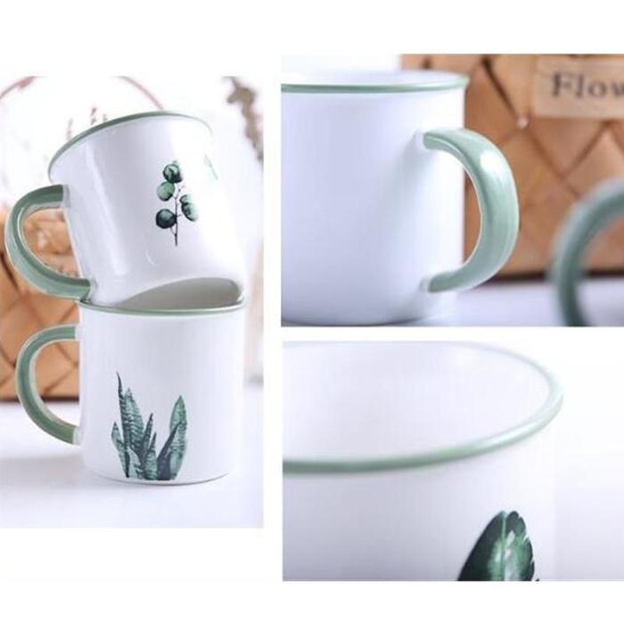 Green Plants Mugs by Veasoon