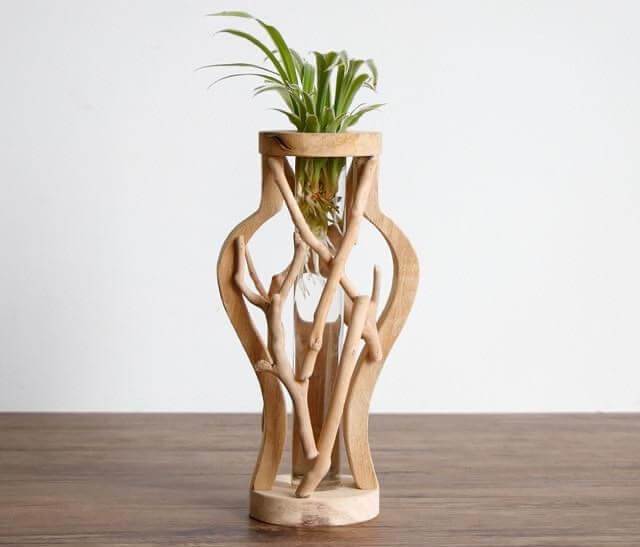 Pure Woodwork Vase by Veasoon