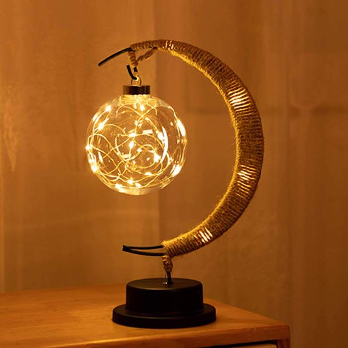 Crescent Moon Desk Lamp by Veasoon