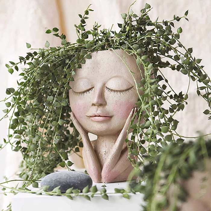 Cute Lady Planter Pot by Veasoon