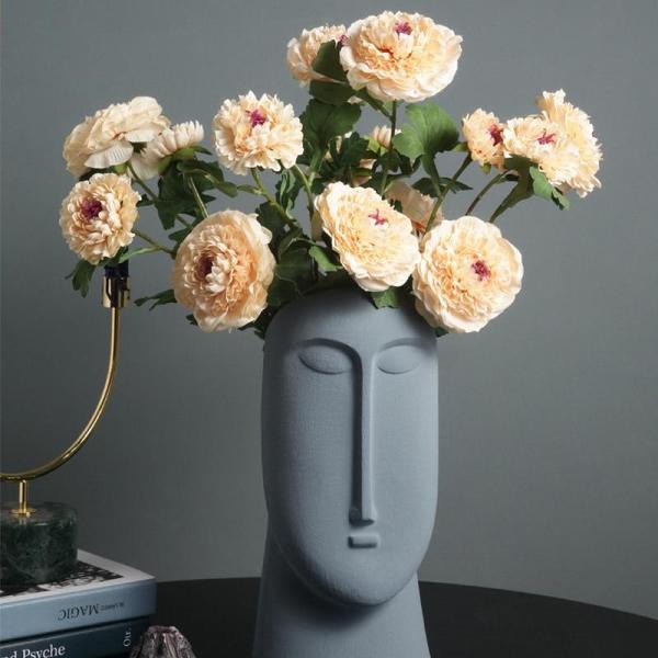Abstract Face Flower Pot by Veasoon