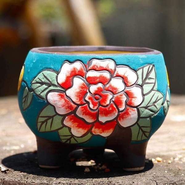 Ceramic Flower Plant Vase by Veasoon