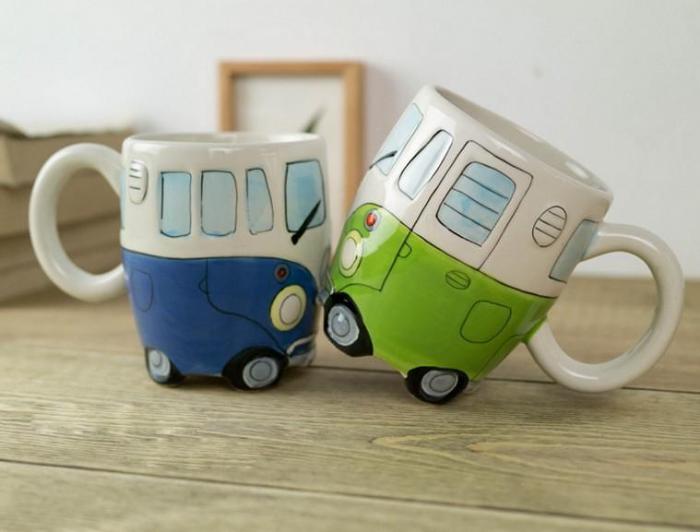 Hippie Bus Coffee Mug by Veasoon