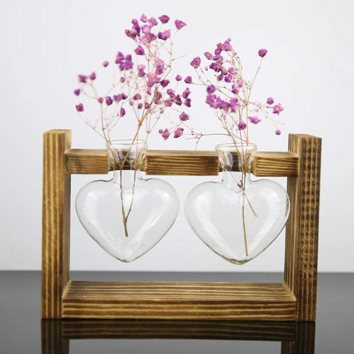 Heart Shaped Glass Bulbs Pot by Veasoon