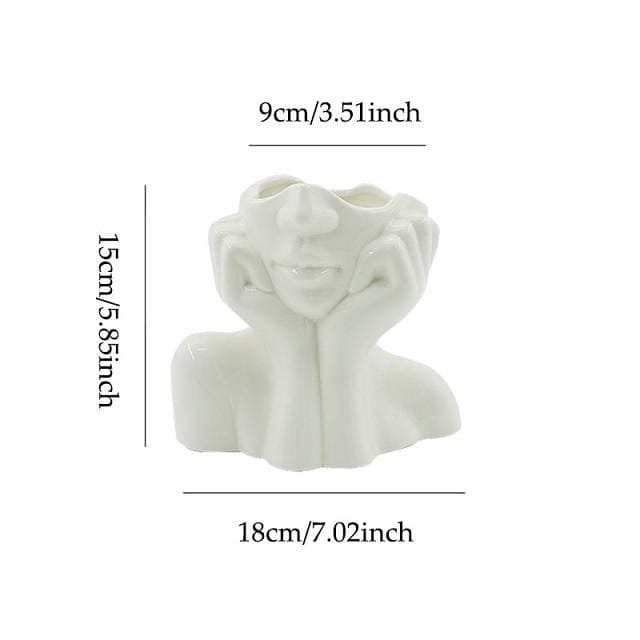 Face Pose Flower Vase by Veasoon