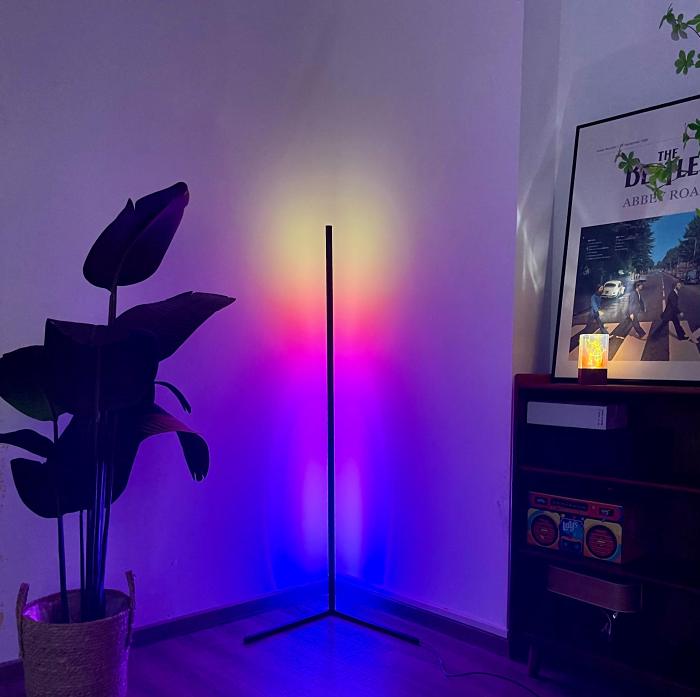 55'' RGB Color Corner Floor Lamp by Veasoon