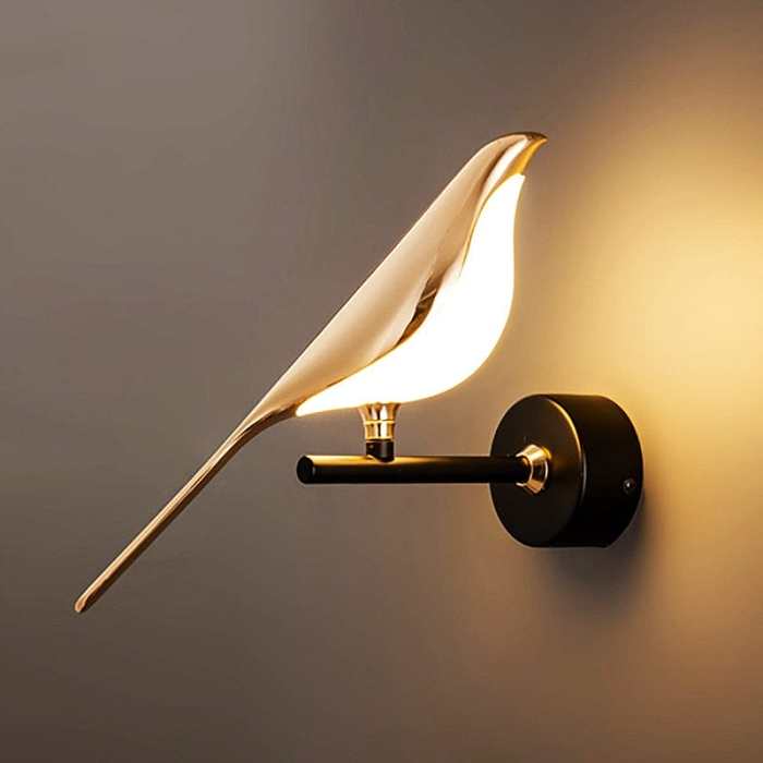 Golden Bird Wall Light by Veasoon