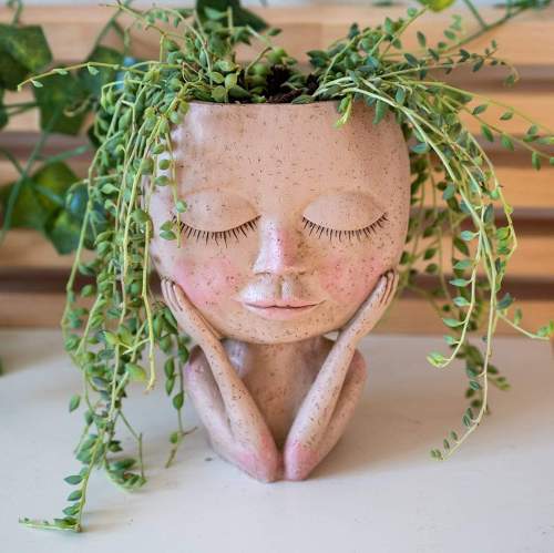 Cute Lady Planter Pot by Veasoon